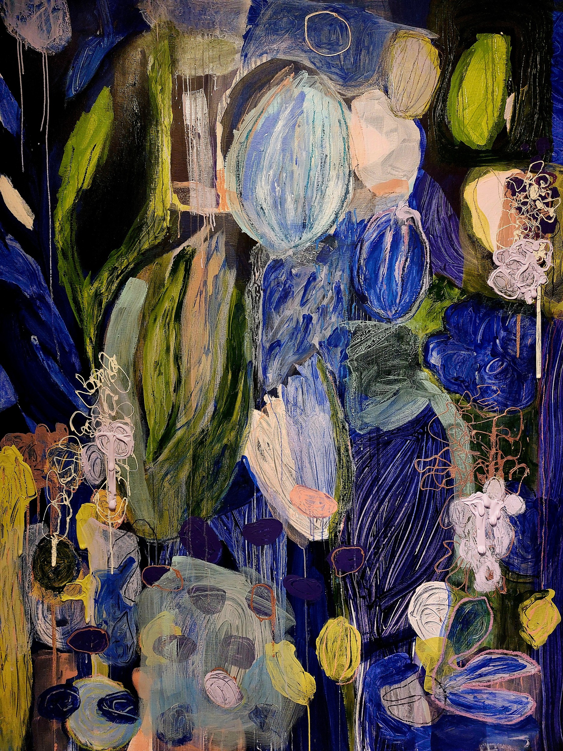 Vibrant Organic Abstract by Monika Riethmueller — canvas wall art