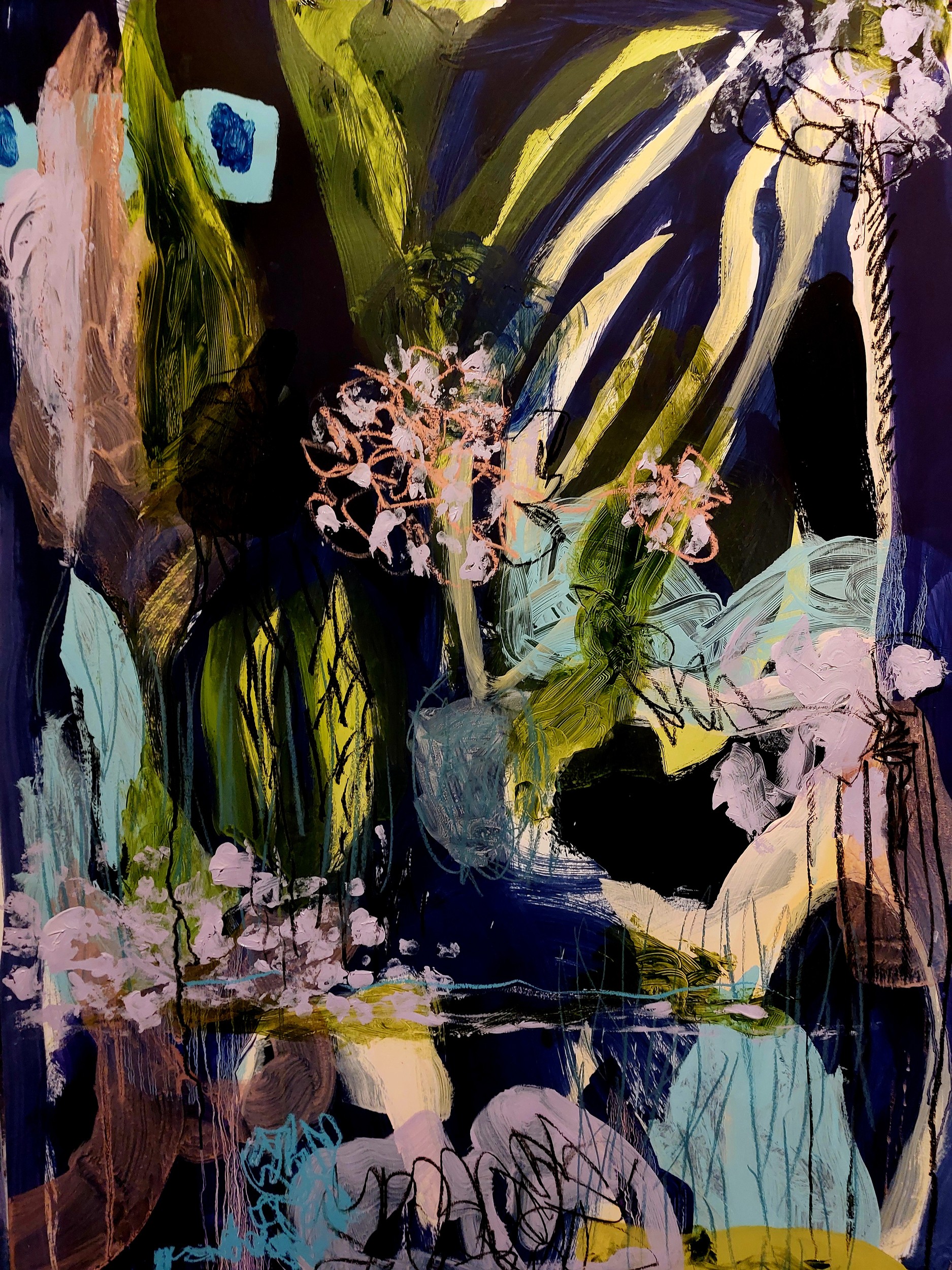 Vibrant Abstract Botanicals by Monika Riethmueller — canvas wall art