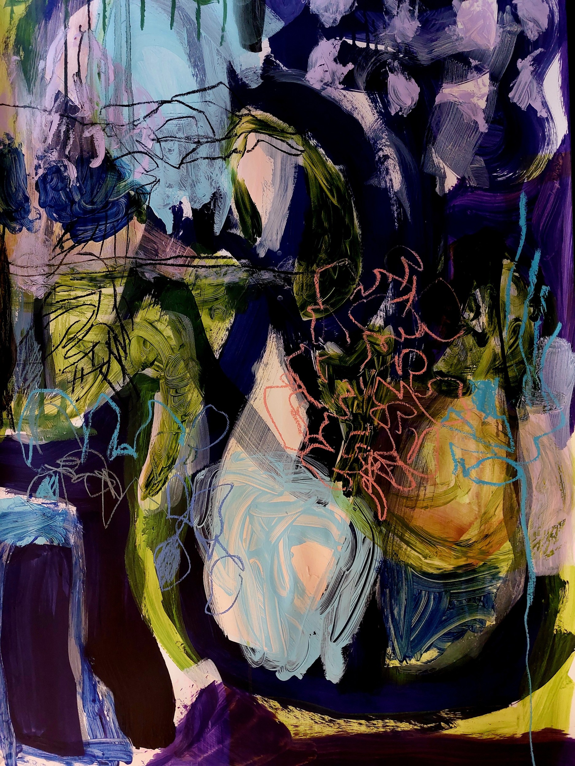 Vibrant Abstract Expression by Monika Riethmueller — canvas wall art