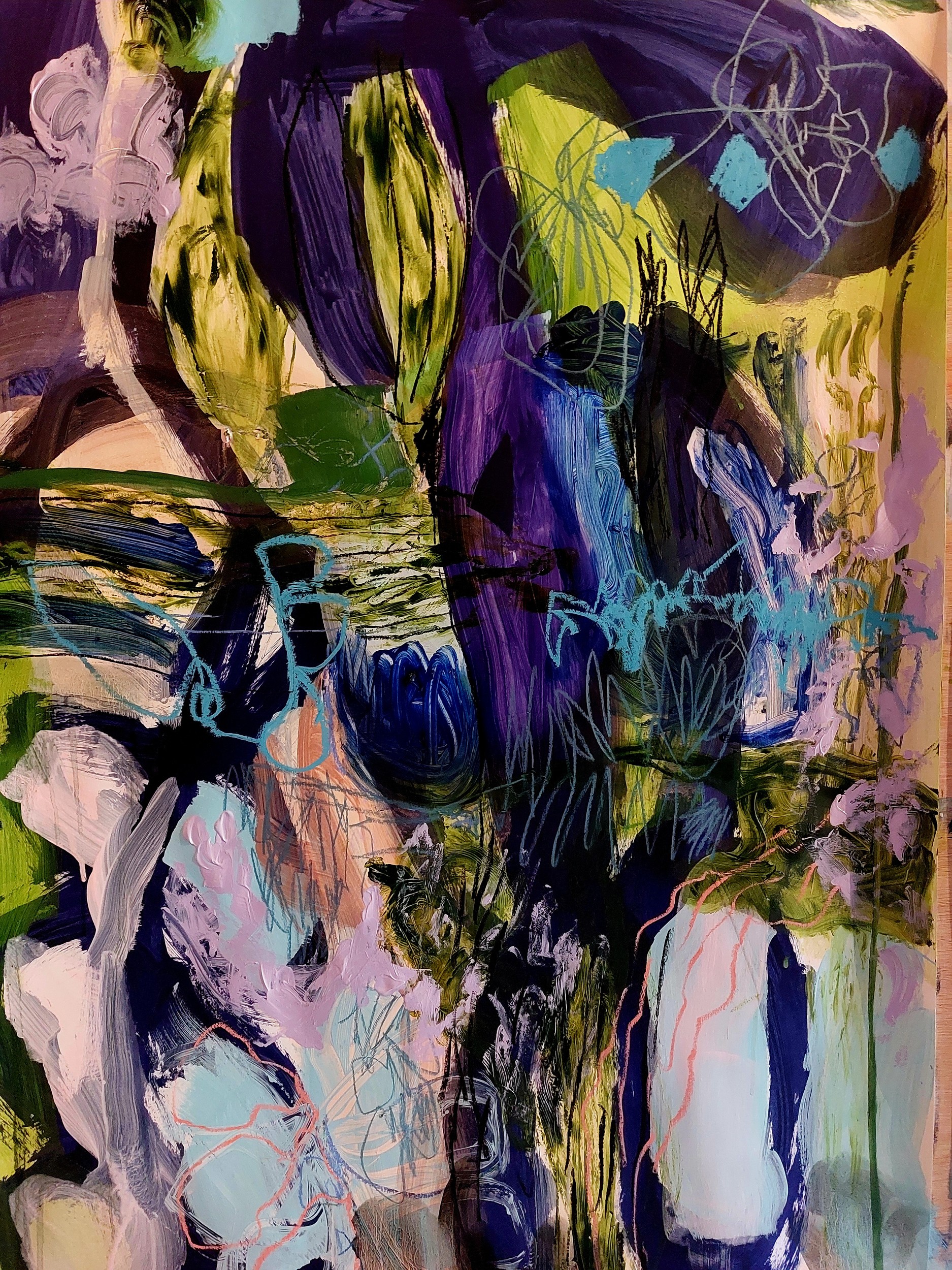 Vibrant Abstract Expression by Monika Riethmueller — canvas wall art