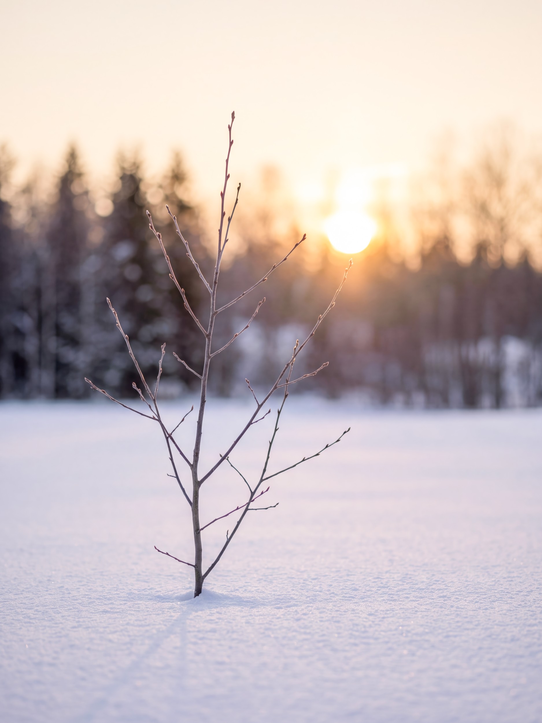 Golden Winter Sunset by Andreas Magnusson — canvas wall art