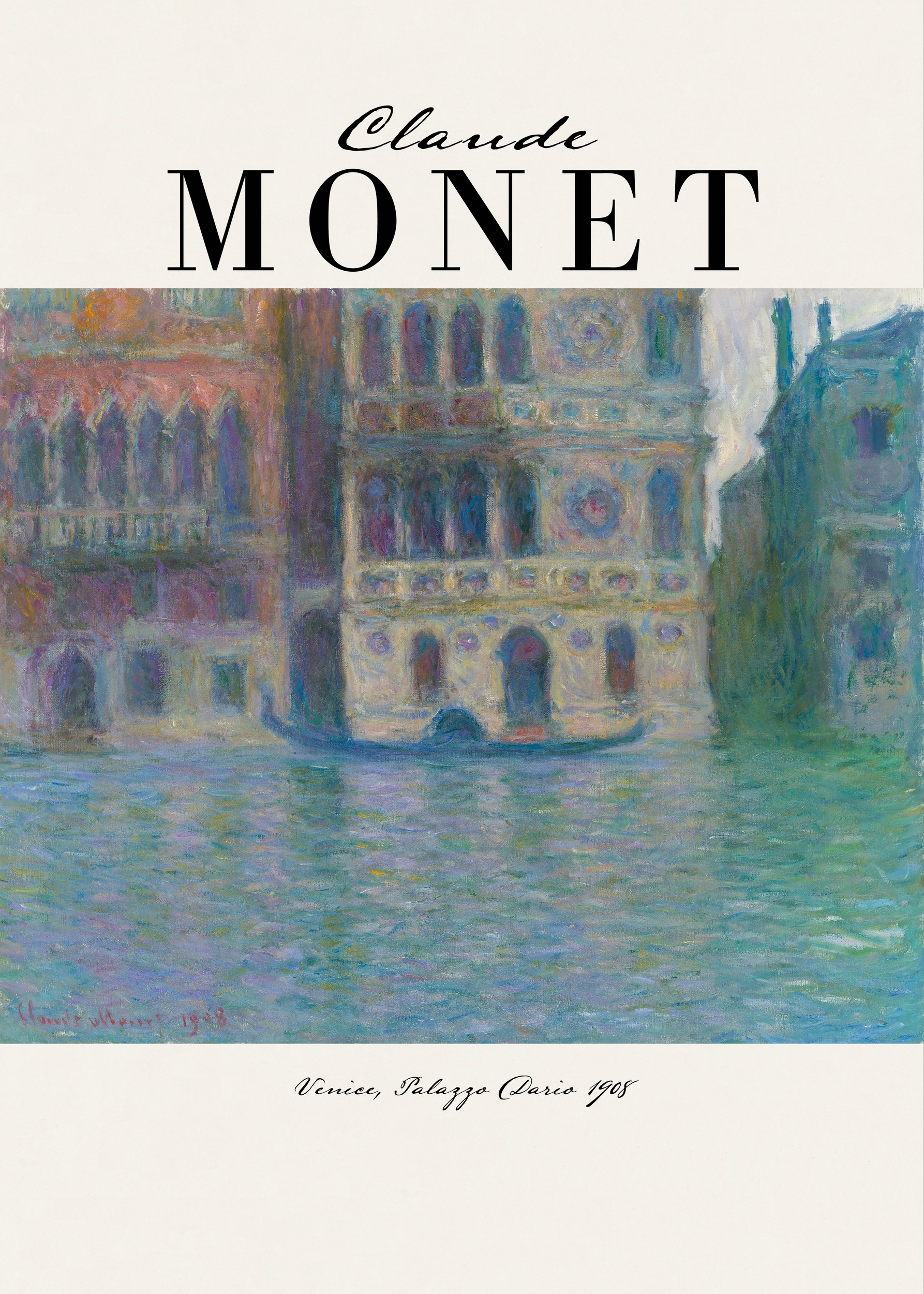 Palazzo Dario Venice Canal by Claude Monet — canvas wall art
