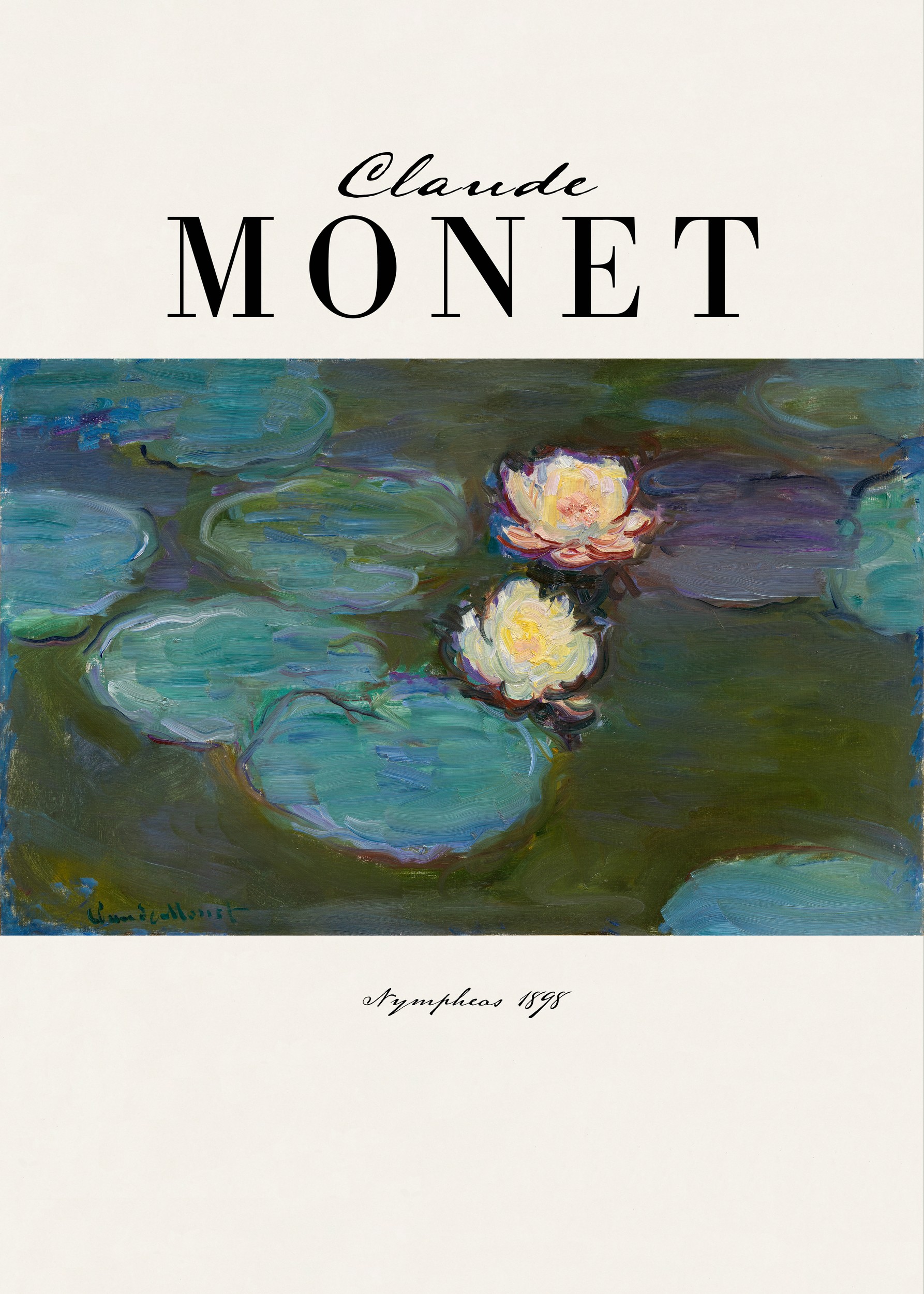 Serene Water Lilies Pond by Claude Monet — canvas wall art