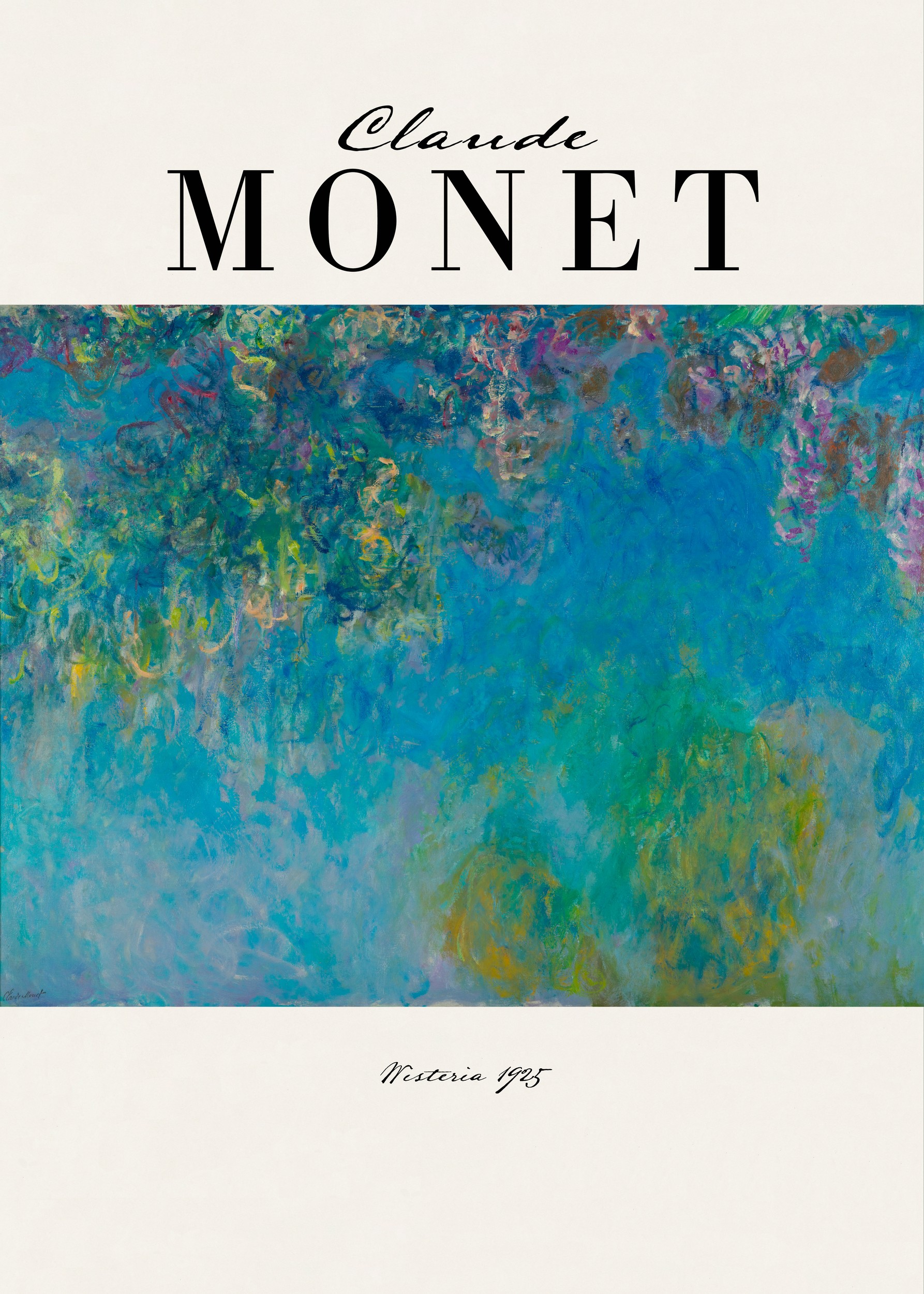 Abstract Wisteria Garden by Claude Monet — canvas wall art
