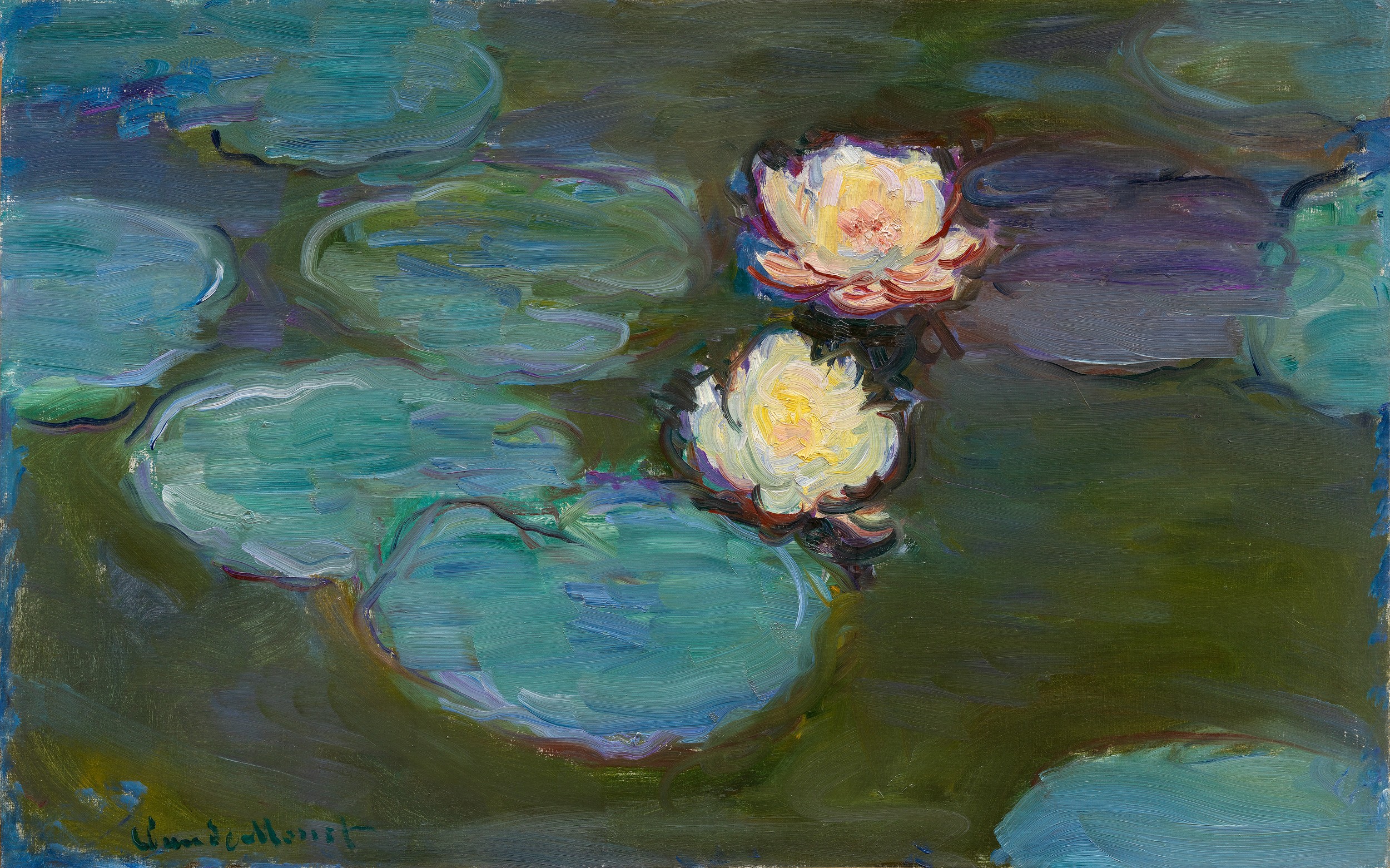 Serene Water Lilies by Claude Monet — canvas wall art