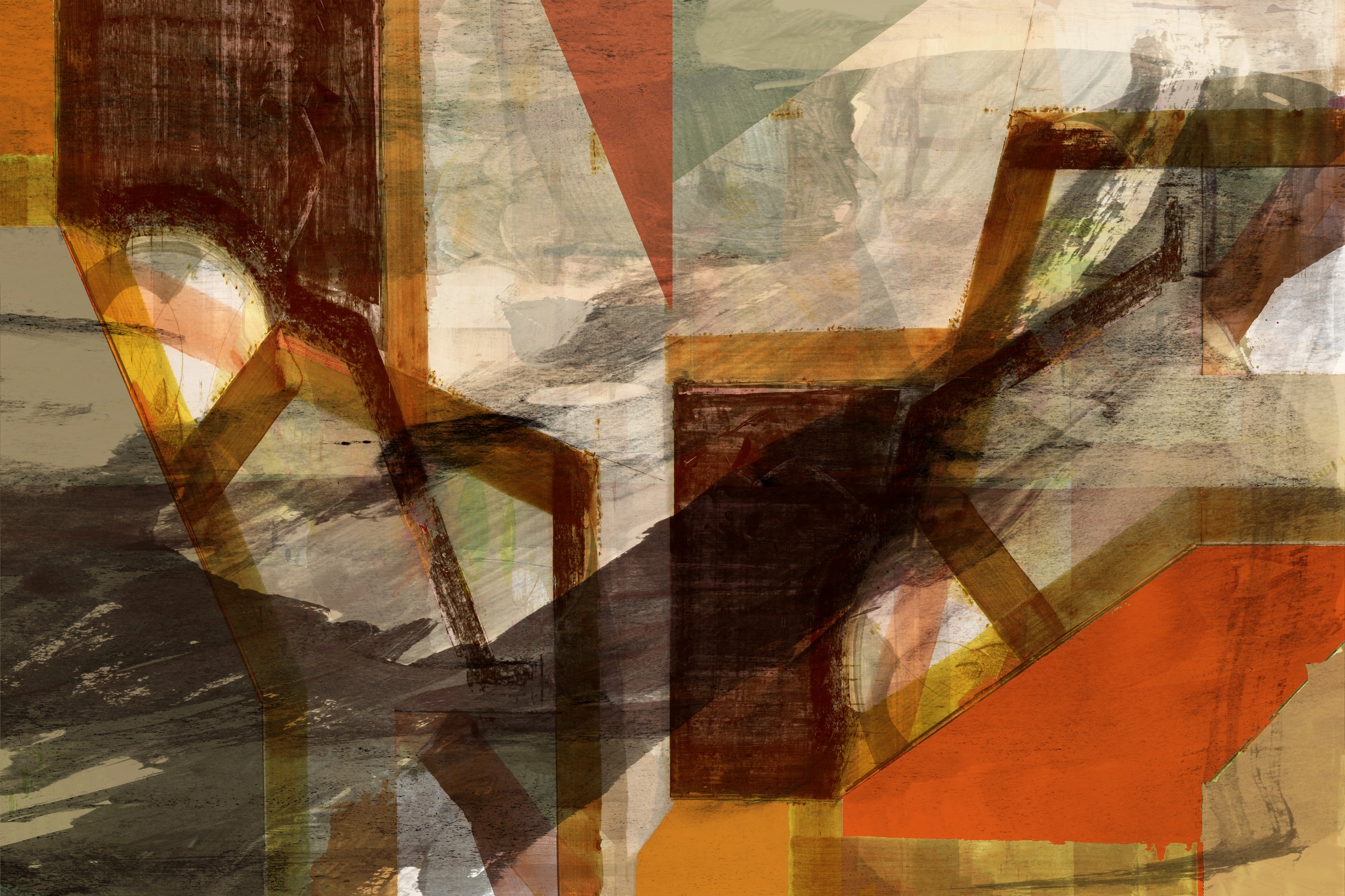 Layered Abstract Shapes by cartissi — canvas wall art