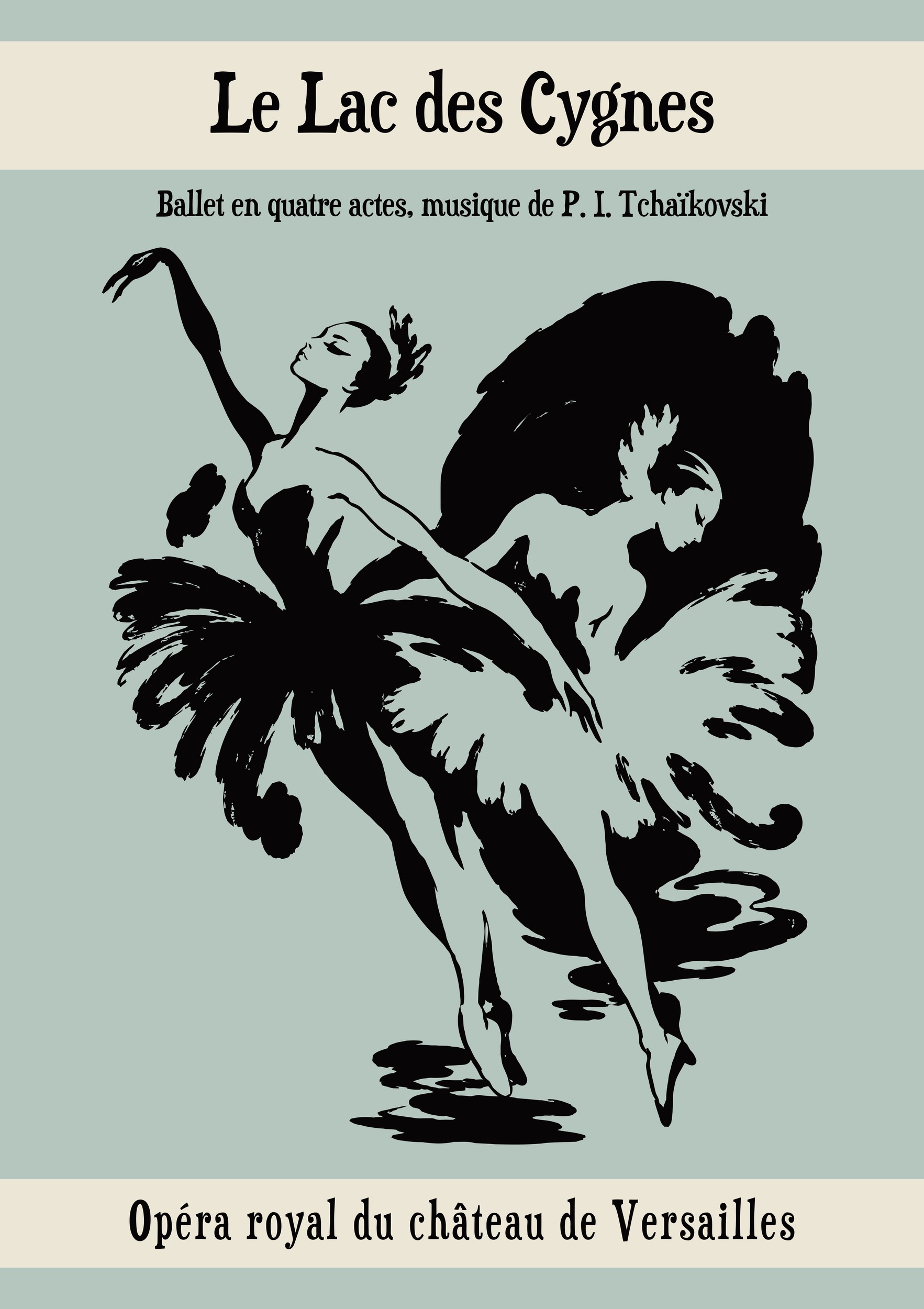 Swan Lake Ballet Performance by Patryk Krygowski — canvas wall art