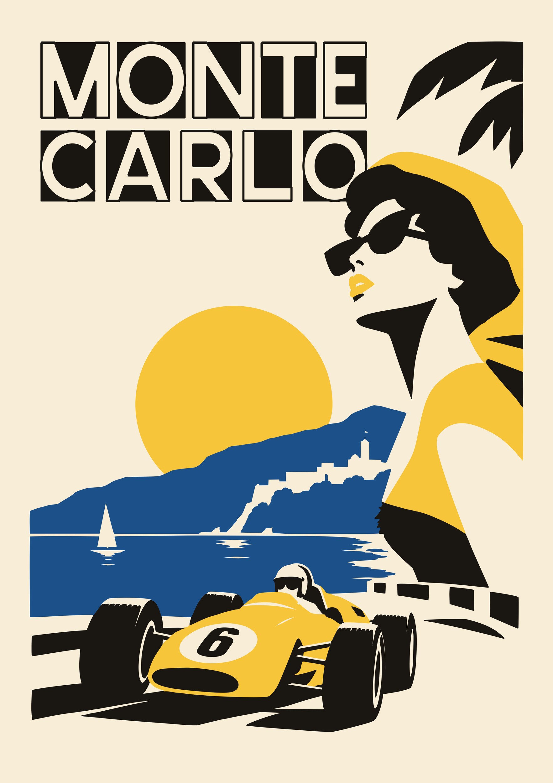 Monte Carlo Coastal Race by Patryk Krygowski — canvas wall art