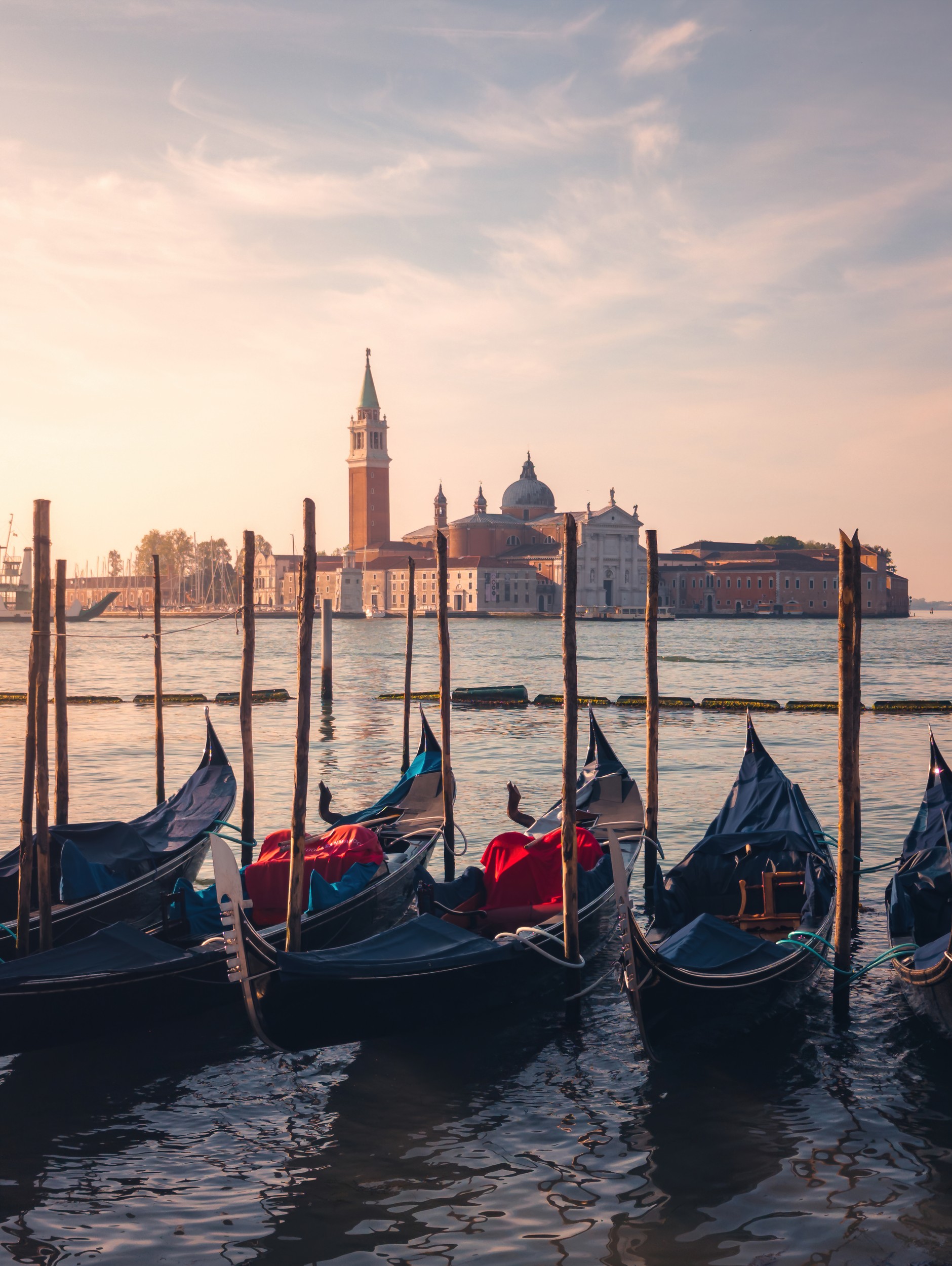 Venice Golden Hour Gondolas by ADDICTIVE STOCK CREATIVES — canvas wall art
