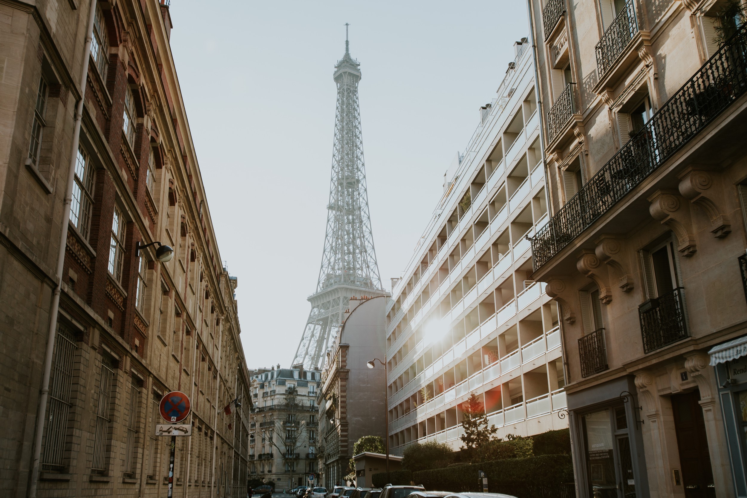 Eiffel Tower Street View by ADDICTIVE STOCK CREATIVES — canvas wall art