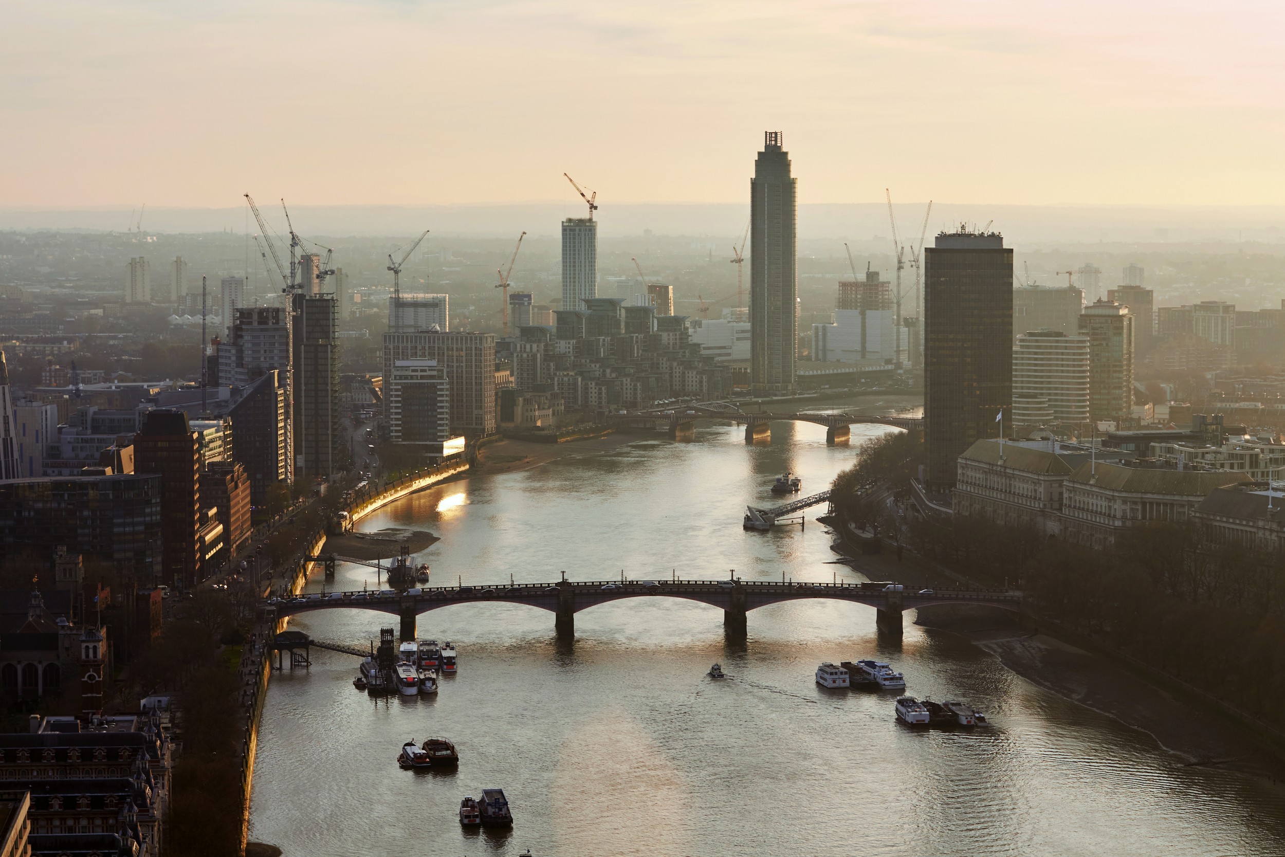 London Cityscape Dusk by ADDICTIVE STOCK CREATIVES — canvas wall art