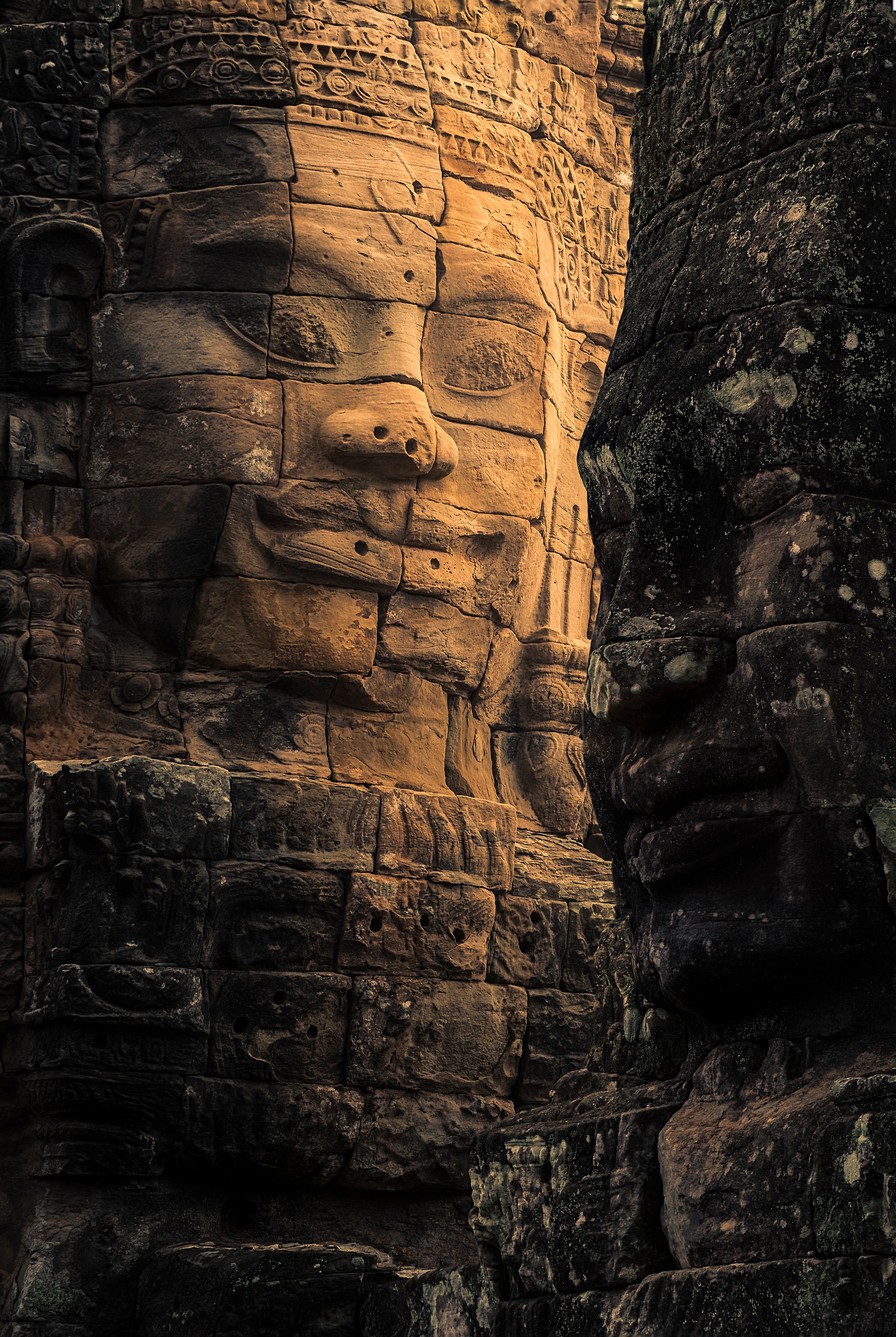 Bayon Stone Faces by ADDICTIVE STOCK CREATIVES — canvas wall art