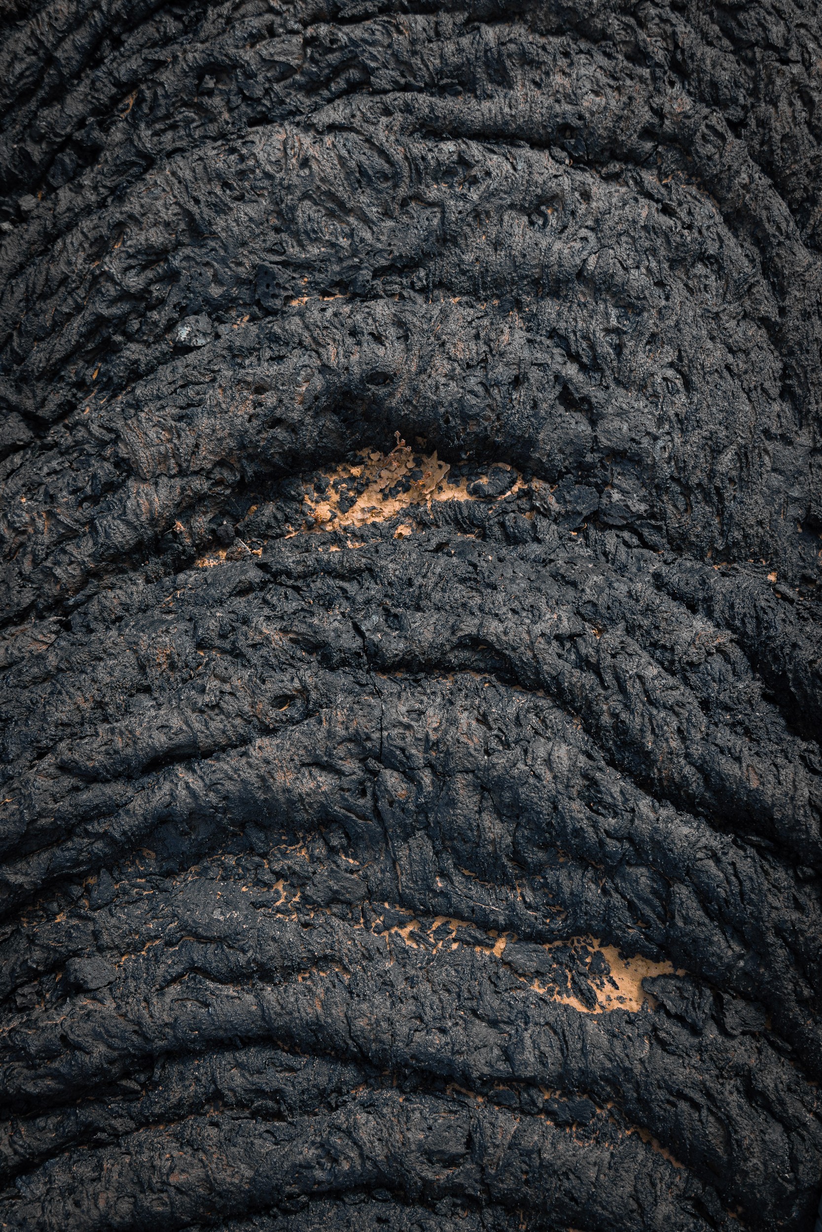 Dark Lava Texture by Michael Bangiev — canvas wall art