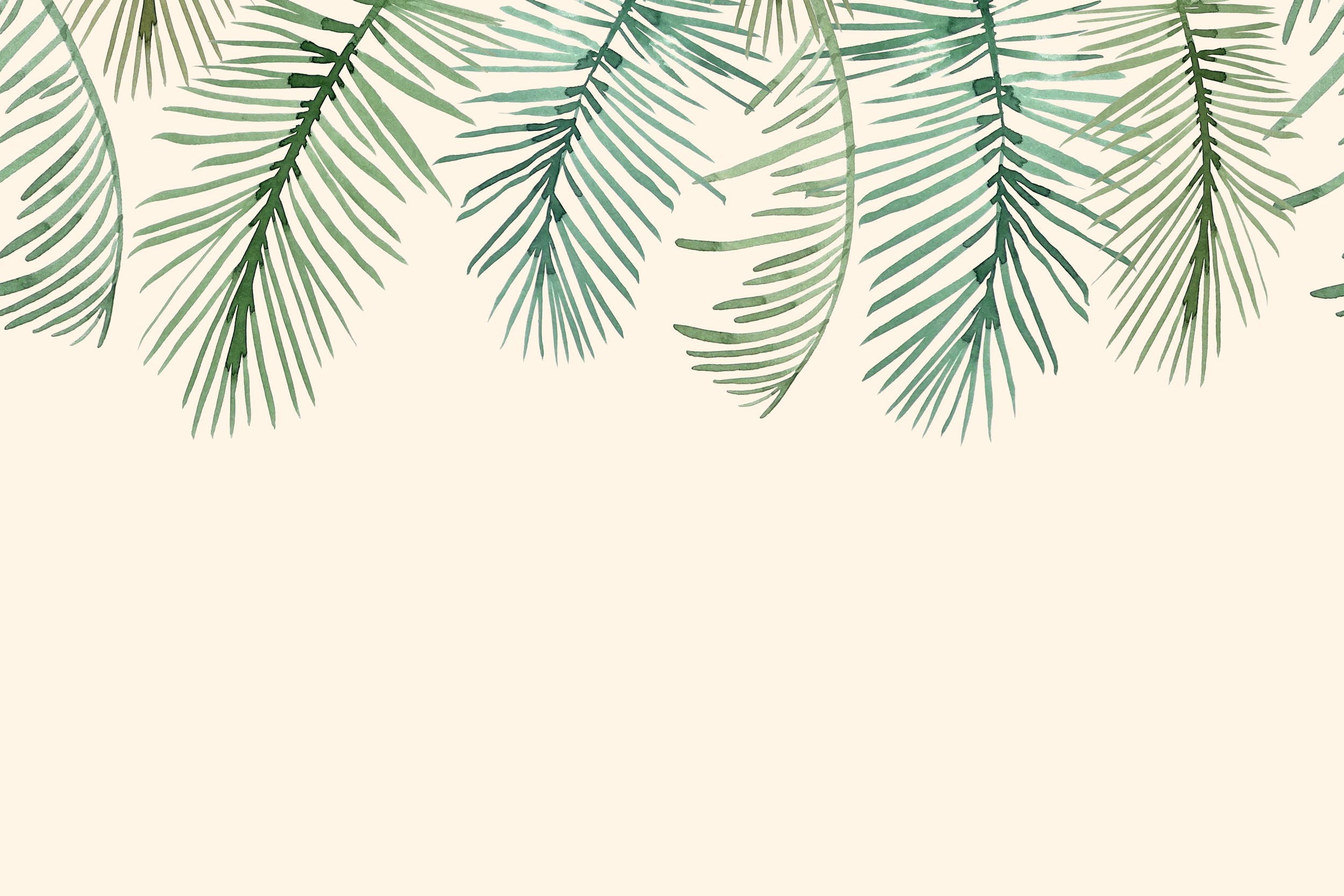 Watercolor Palm Leaves by Karen Menzenbach — canvas wall art