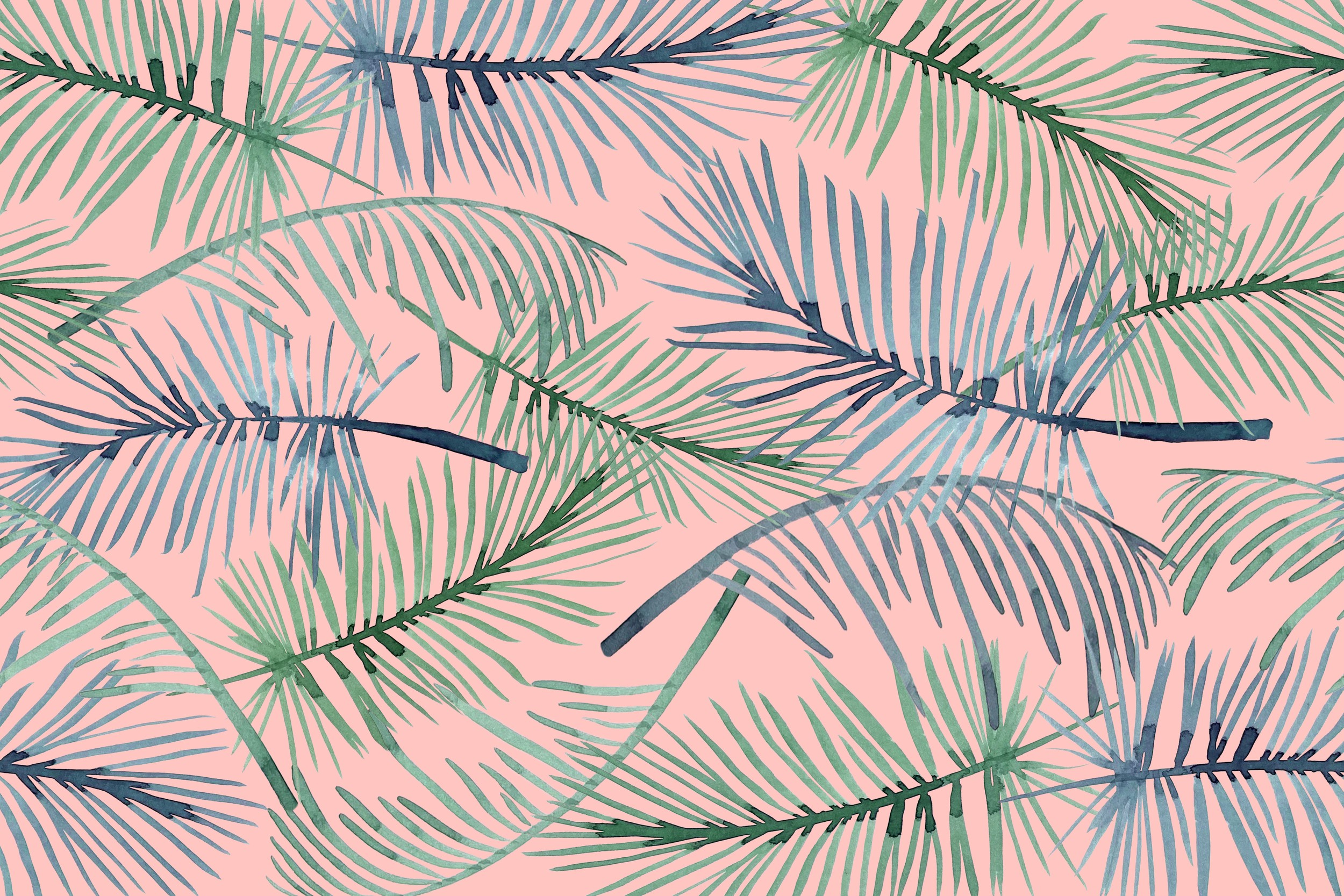Tropical Palm Pattern by Karen Menzenbach — canvas wall art