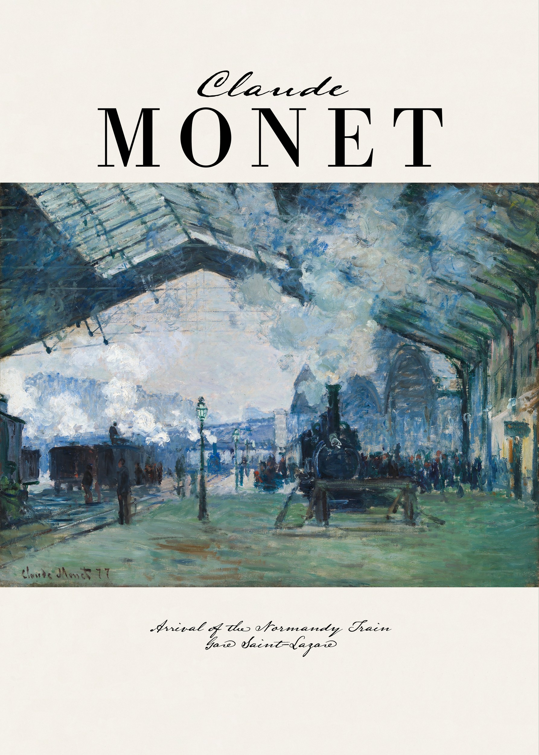 Normandy Train Arrival by Claude Monet — canvas wall art
