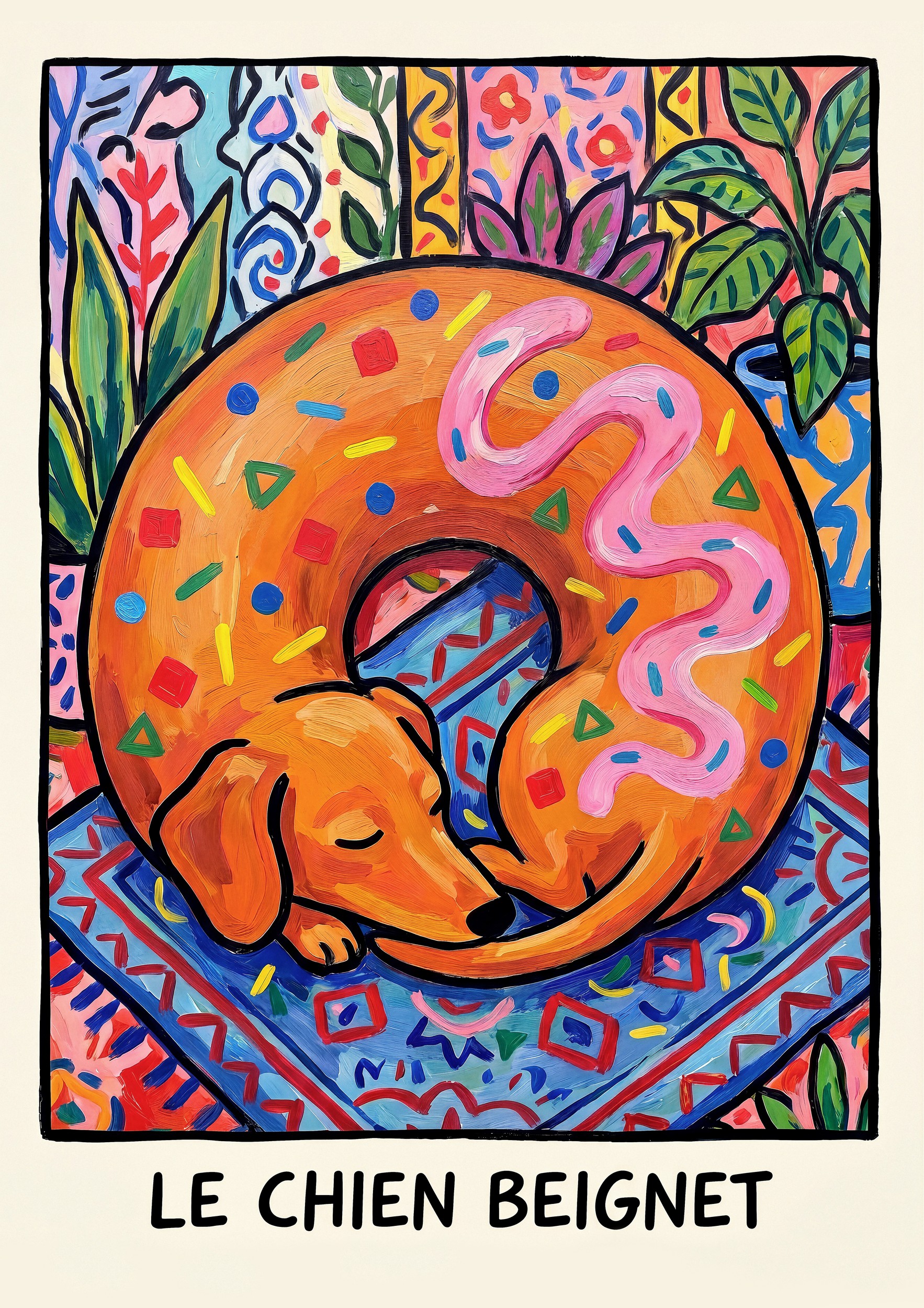 Le Chien Beignet by Niky Rahner — canvas wall art