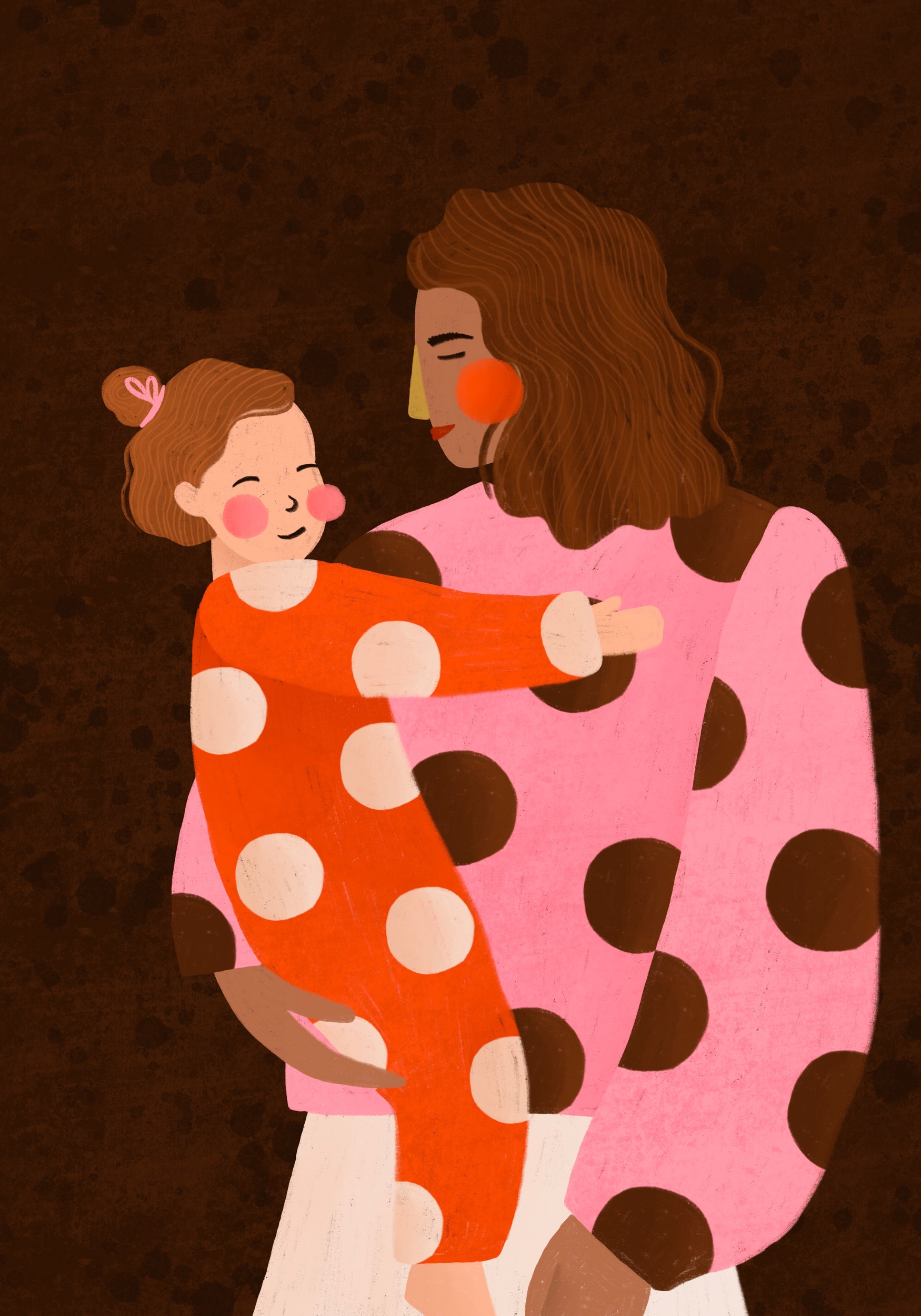 Mother Daughter Hug by Bea Müller — canvas wall art