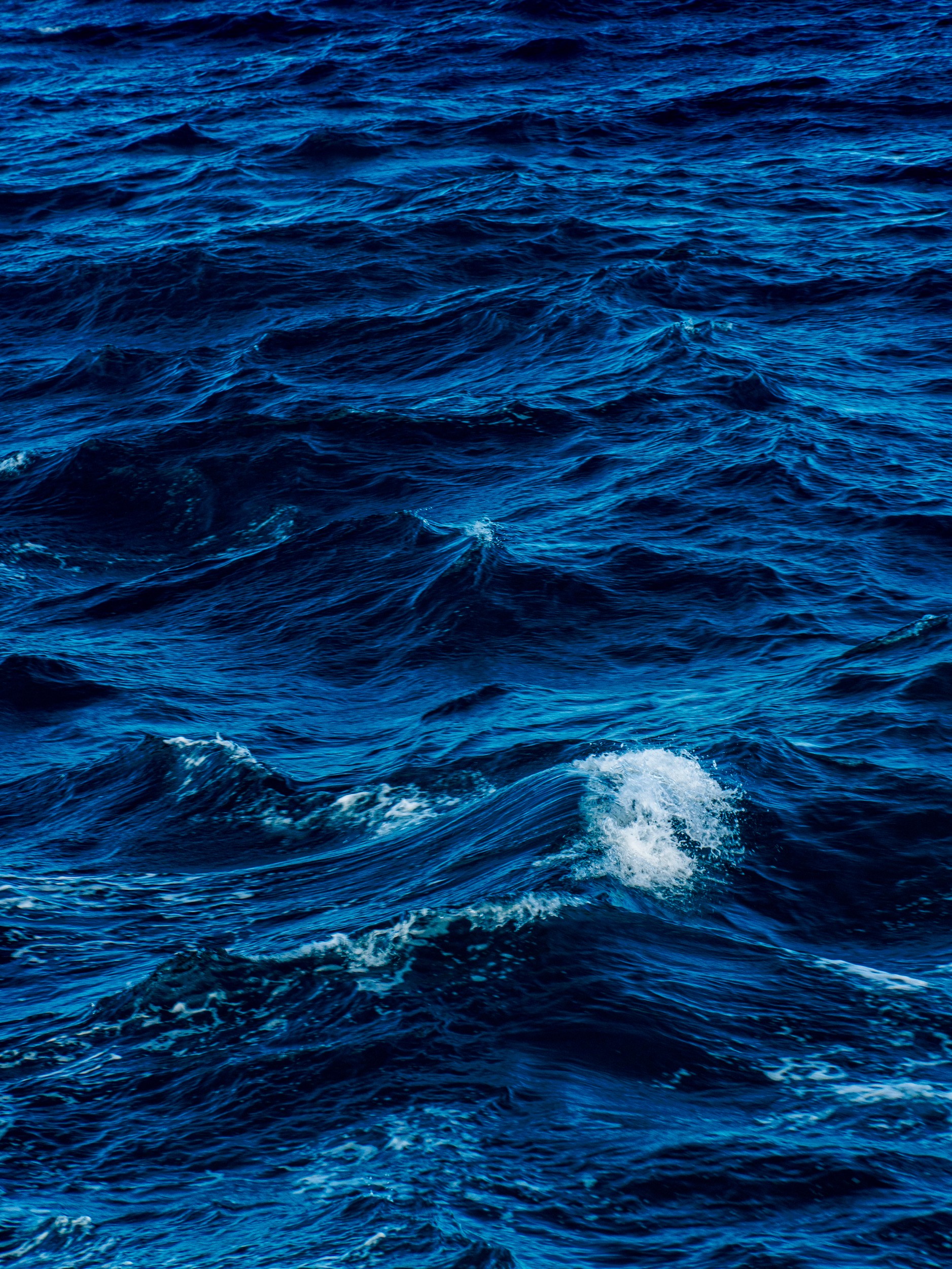 Deep Blue Ocean Waves by Michael Bangiev — canvas wall art