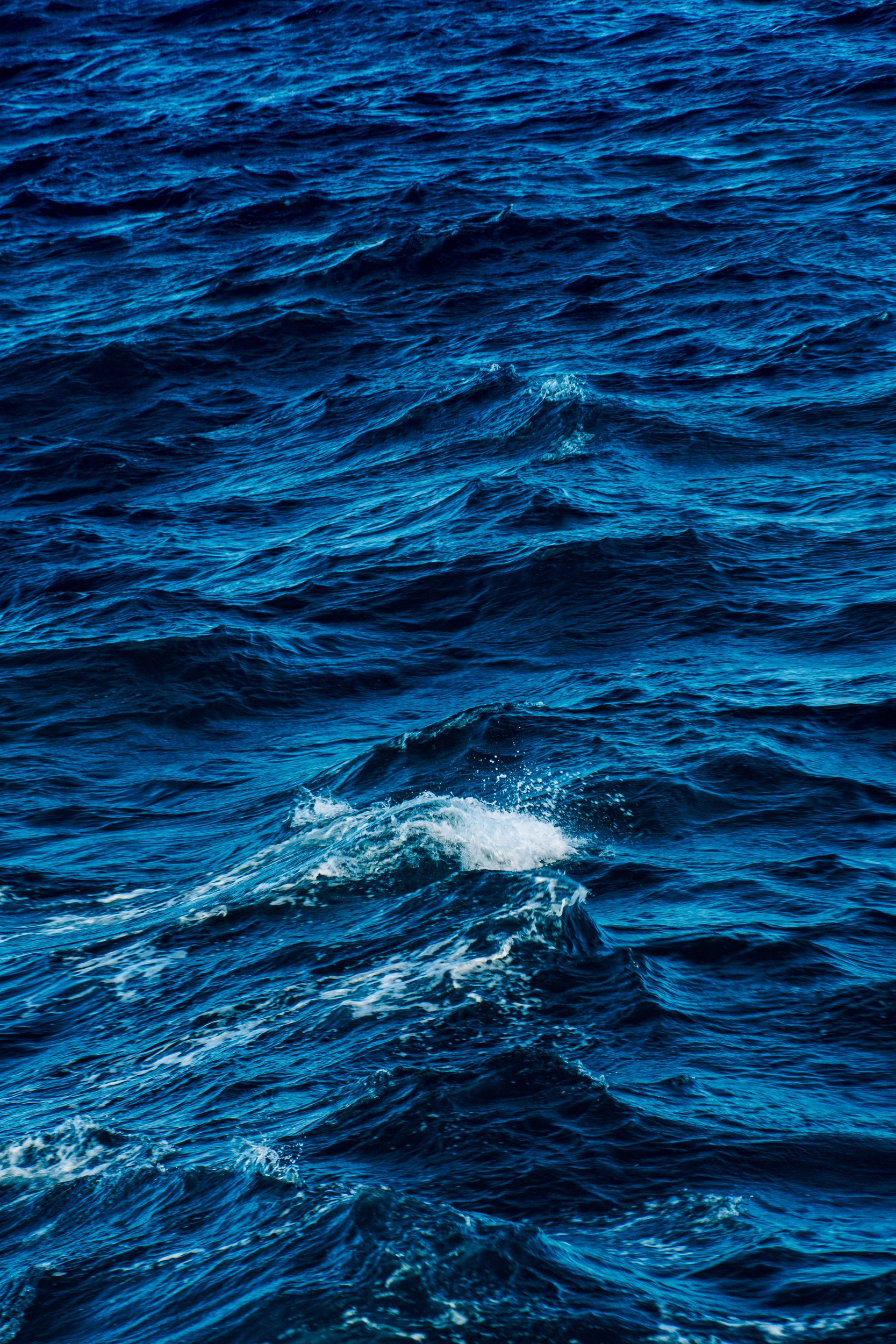Deep Blue Ocean Waves by Michael Bangiev — canvas wall art