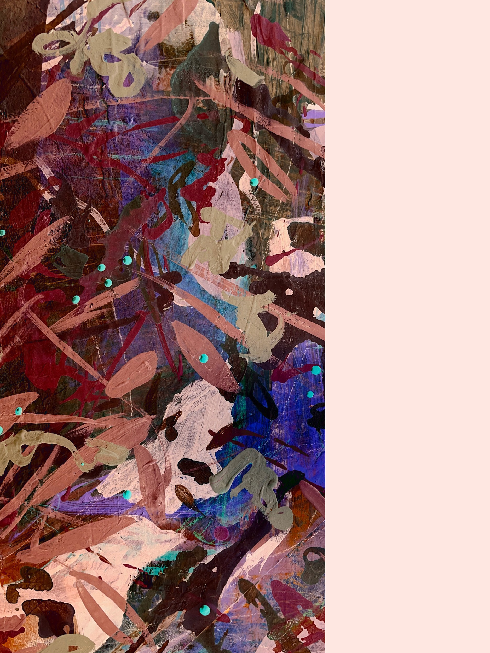 Jewel Tone Abstract + Pink by Alyssa Hamilton — canvas wall art