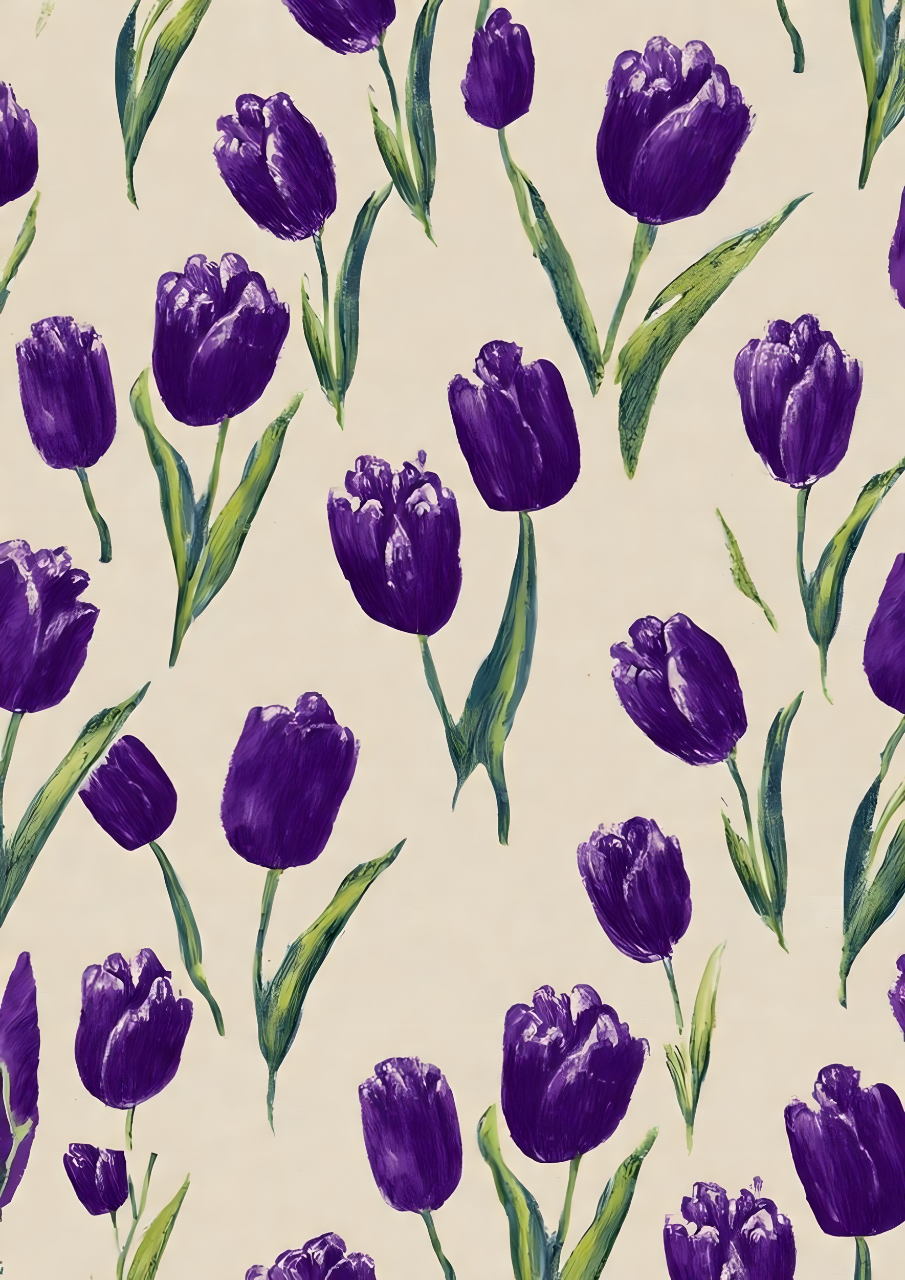 Vibrant Purple Tulips by Borior — canvas wall art
