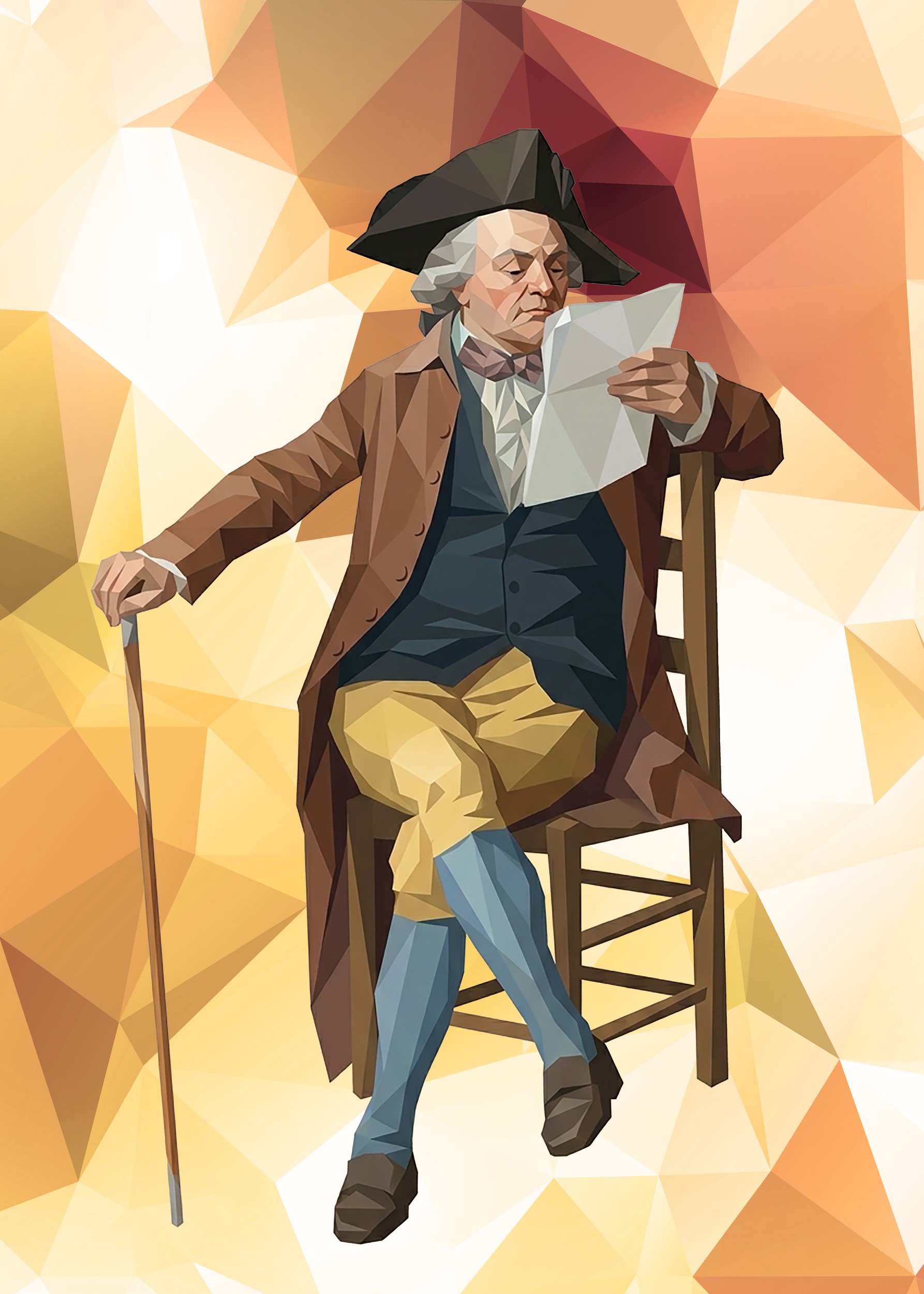 Gentleman Reading Letter by Low Profile — canvas wall art